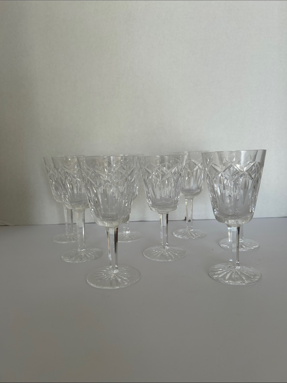 Waterford Crystal Claret Wine Glasses - Set of 8 “Patrick”